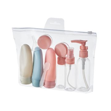 Travel Bottles Set with Clear Bag & Leakproof Accessories