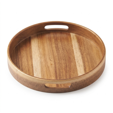Round Acacia Tray, 35cm