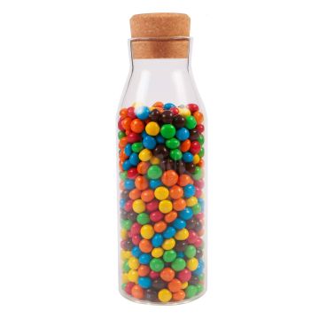 Premium Borosilicate Glass Jug with Cork Lid 1000ml Storage Container